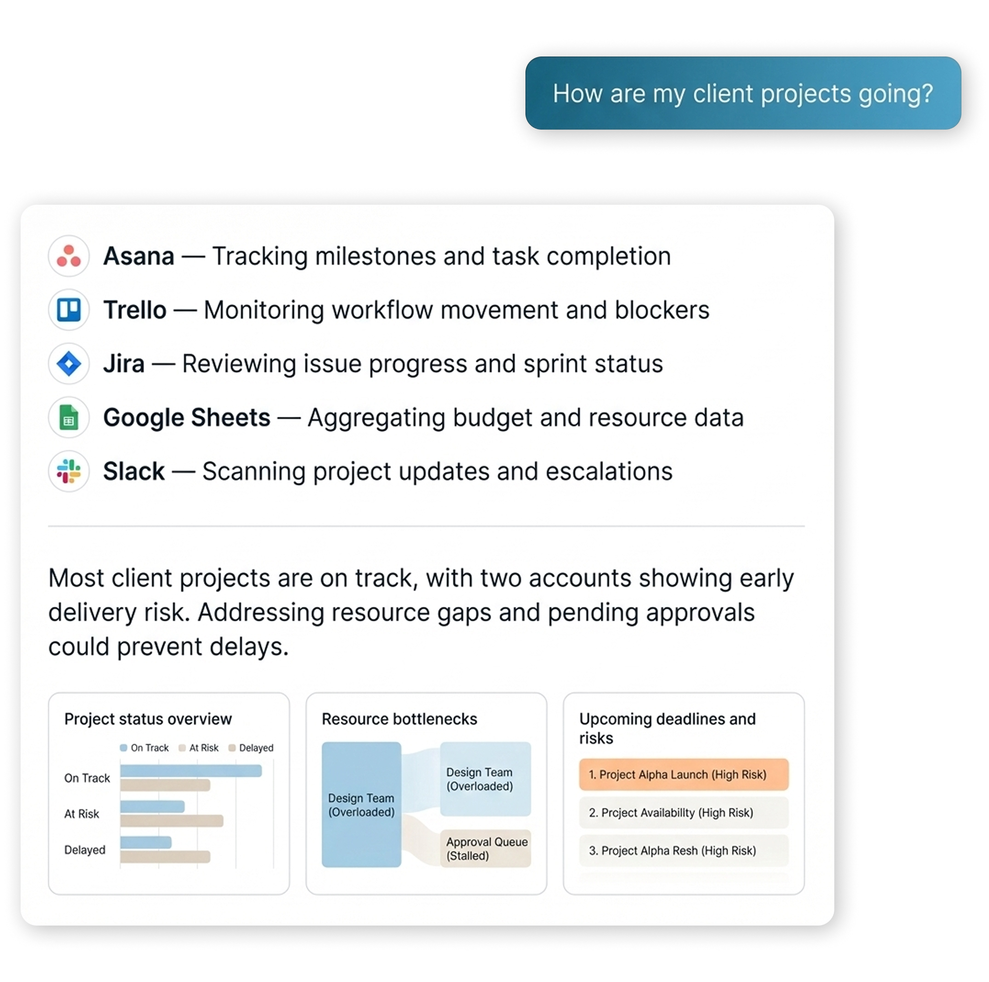 Manage client projects